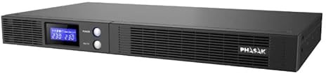 Phasak Protekt PH 7540 USV, Line-Interactive, Slim, für Rack, 19 Zoll, 1U, 750 VA, 450 W, mit 4 Ausgängen IEC C13