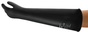 Ansell 87-108 arbetshandskar storlek 9,5 kemikalieresistent latex svart 1 par