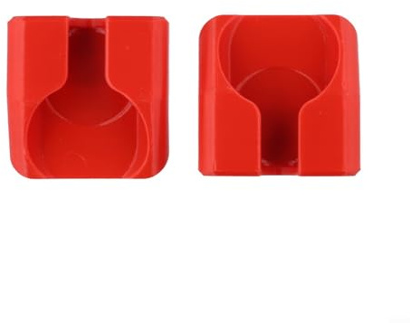 Honseadek Adaptadores de pedal sin clip de bicicleta para convertir a pedales de plataforma estándar con borde dentado antideslizante y diseño de textura esmerilada en plástico (SKU rojo)