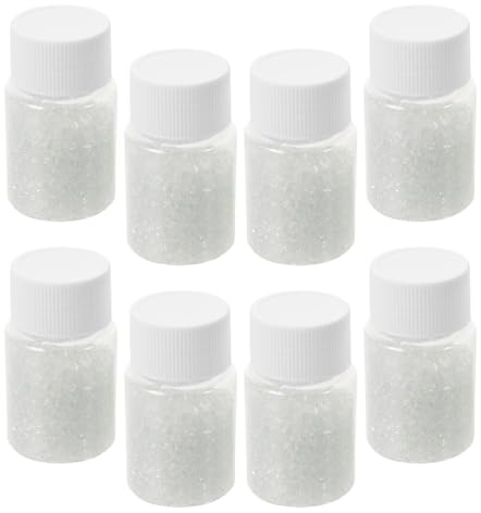 EXCEART Ghiaia di Vetro Frantumato Iridescente 8 Pezzi 30 G/bottiglia per Artigianato e Decorazioni Fai da Te, Schegge Irregolari per Vasi, Resina Art, Materiale Atossico per Acquari