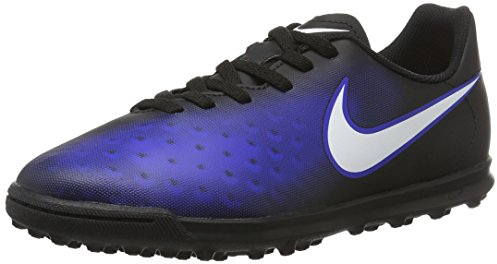 Nike Mixte Enfant Magista X Ola II TF Chaussures de Football en Salle, Bleu (Black/White/Paramount Blue/Hyper Orange), 38.5 EU