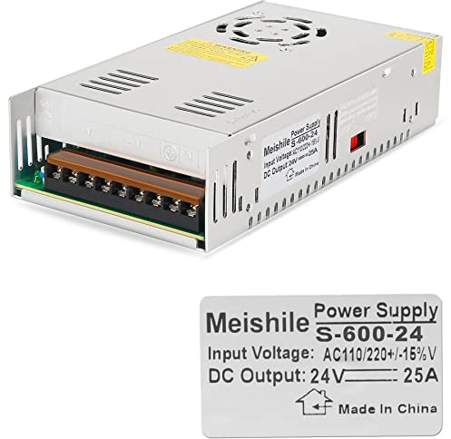 MEISHILE 24 V 25 A 600 W LED omkopplingseffekt strömförsörjning transformator strömförsörjningsindustrin utbildning övervakning elmotor CCTV 110/220VAC-DC24V 600 watt