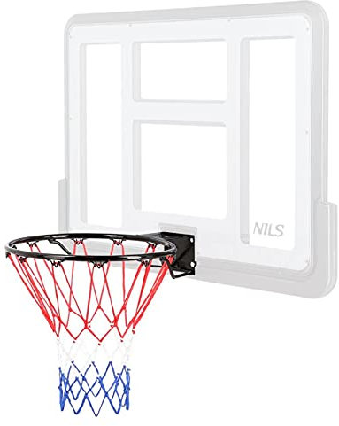 Timebreak Ring Basketballring Nils, regulärer Basketballkorb aus lackiertem Stahl, komplett mit Netz