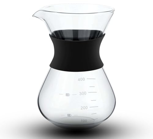 Jwthee Verter sobre cafetera, cafetera Gator Verter sobre cafetera portátil con filtro de acero inoxidable reutilizable Cafetera Espresso goteo de mano Cafetera Verter sobre