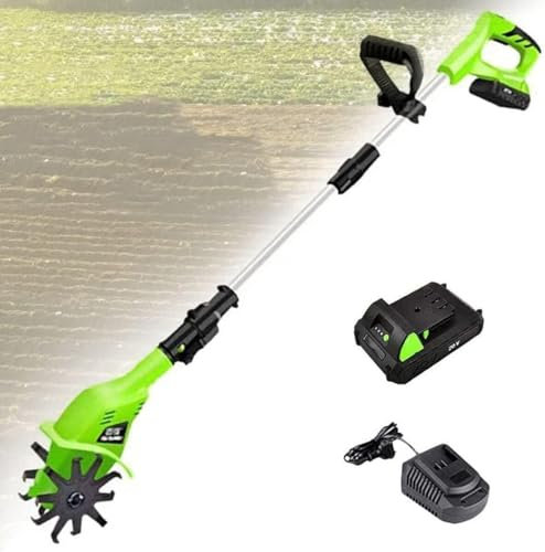 JSY Escarificadores Cultivador de jardín de 20 V, rototiller, rototiller inalámbrico, cultivador de Suelo de Mano, cultivador de Herramientas de jardín Cultivadores rotativos, Jardines, Campos