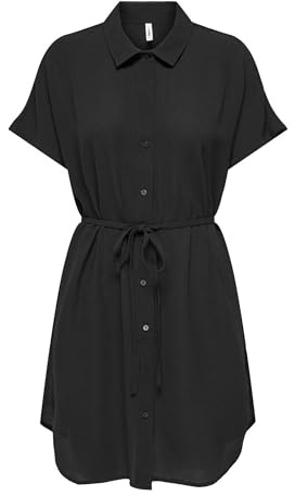 Onlnova Life Vis Ayla Robe Unie, Noir, L