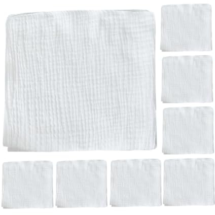 8 Pack Cotton Cloth Diapers for Newborn Babies White 43x45cm