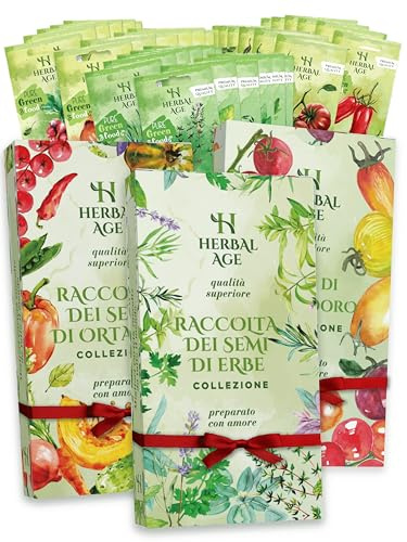 38 Varietà Piante per Orto – 14.400 Semi Set Giardinaggio di Erbe, Ortaggi e Pomodoro: Aneto, Basilico, Carote, Ciliegino – Idee Kit Regalo Per La Casa, Idee Regali Originali per Donna, Uomo