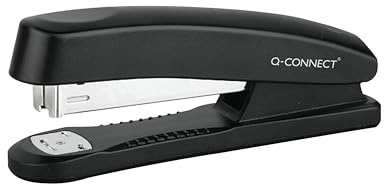 Q-Connect Full-Strip Stapler KF14207, Black, 20 Sheet Capacity, 76mm Stapling Depth, Metal Chassis with ABS Plastic Casing, Compatible with 24/6 & 26/6 Staples