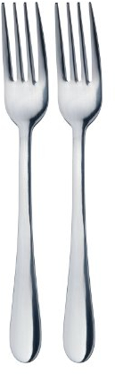 MasterClass Stainless Steel Dinner Forks 20 cm (Set of 2), Silver, 1 - Pack