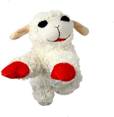 Multipet Lamb Chop | Lamb Chop Dog Toy | Small Dog Toy Lamb Chop Squeaker Toy | Officially Licensed (White, 10)