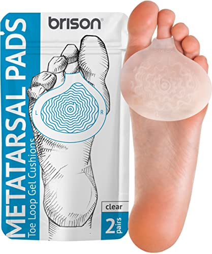 Metatarsal Pads Ball of Foot Cushions - Metatarsal Pads for Women and Men - Soft Gel Foot Pads Metatarsal Foot Forefoot Cushioning Foot Pain Relief - 2 Pairs