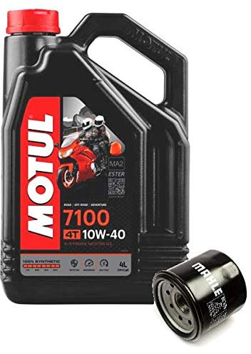 Motul Servizio Cambio Olio Moto Duo 7100 4T 10W-40 Sintetico 4 Litri + Filtro Olio OC575
