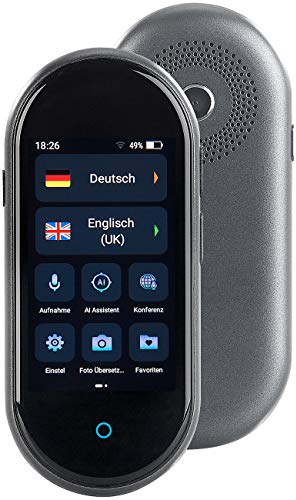 simvalley MOBILE direkt Übersetzer: Mobiler Echtzeit-Sprachübersetzer; 106 Sprachen; Touchscreen; Kamera (Mobile Übersetzer, Übersetzungsgeräte, sprachubersetzer)