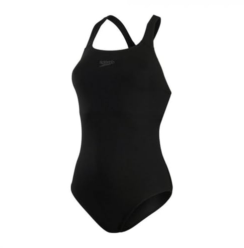 Speedo Femme Eco Endurance+ Kickback Swimsuit | Chlorine Resistant | Recycled Fabric | Swim Training | Athletic Fit | Swim Fitnes, Black, 40