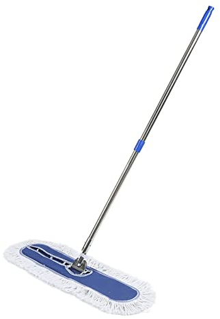 Mocio per Pavimenti Piatti, Mocio Piatto Lavapavimenti, Mocio per Pavimenti, Mop Asciutto Industriale, Rotazione a 360 gradi, per pulizia dei pavimenti in casa(60CM-Set di scopa).