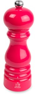PEUGEOT - Paris u'Select Salt Mill 18 cm - ParisRama Collection - 6 Pre-Defined Grinding Settings - PEFC Certified Wood - Made in France - Candy Pink Lacquered Colour