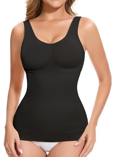 Lynclare Shapewear Tank Tops with Built in Bra Camisole Top for Women