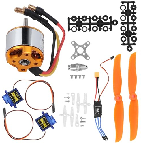 2212 1400KV RC borstlös motor helikopterdelar, 8060 propeller 9G servo 30A helikopterkit RC XT60 helikopter Fixed Wing Set för fjärrstyrd helikopter