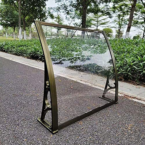 Outdoor Front Door Canopy Awning Rain Shelter Patio Porch PC Polycarbonate Cover Clear 100x100cm