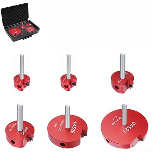 Lawnoval Jeu De 6 Alésoirs Pour Tuyaux En PVC Avec Tête En Aluminium 3/4-4 Et Insert En Carbure