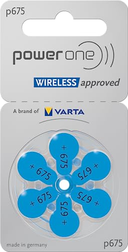 Power One p675 - Pilas para audífonos, 10 x blister con 6 pilas, total 60 unidades