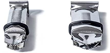 Silikomart | Set 2 Pinces Wonder Crimper pour Décorations de Gâteaux, Design Irrégulier Close V, Matériau Acier Inox, Mesures 17 mm - 12 mm, Made in Italy