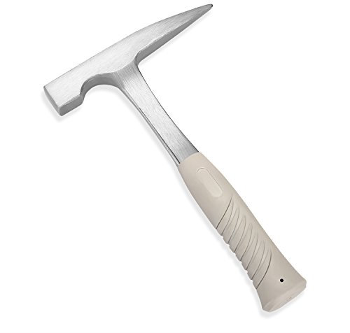 EFFICERE Marteau de pioche en acier de 623,7 g avec pointe pointue, longueur 28 cm, pour l'étude géologique, chasse aux rochers, prospection, l'exploitation minière, les fossiles, la maçonnerie, etc