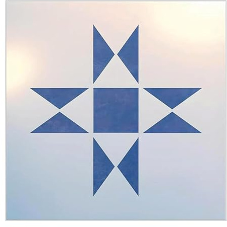 Ohio Star Quilt Stencil Template – 6 x 6 Reusable Mylar Quilting Pattern for Sewing, Patchwork, Textile Arts, DIY Fabric Painting & Craft Projects – The Artful Stencil