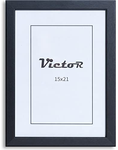 Victor Cadre Photo Klee 15x21 cm (A5) en Noir - Simple et Moderne en Bois - Châssis pour l'image 15x21