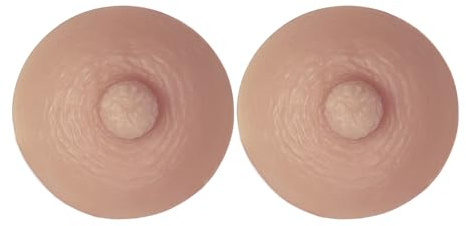 Wisfancy Silikonöverdrag bröstvårtor konstgjorda kronblad bröstvårtor bh formar sexiga bröstvårtor klistermärken för Crossdresser Sissy Cosplay tillbehör, kastanj, one size