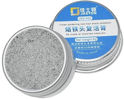 Milageto Nettoyant de Pointe de Fer, Flux de Pâte à Souder, Nettoyeur Réutilisable Propre Pâte à Souder pour Panne de Soudure, Appareil de Soudage, 6g