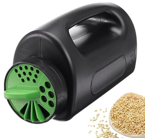 Générique Epandeur Gazon Engrais, Semoir Gazon 2 L Polyvalent Épandeur Ordinateur De Poche Agitateur Portatif pour Grain-ES, Engrais, Sel Et Plus Encore Taille D'ouverture Réglable