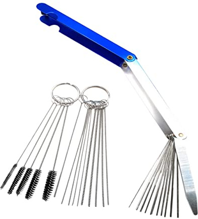 SWOOMEY Kit 3 Strumenti Per Pulizia Carburatore in Acciaio Inox, Spazzole a Spirale Antiruggine Per Motori a Getto Piccoli, Set Pulitore Corpo Farfallato Per Officina e Garage