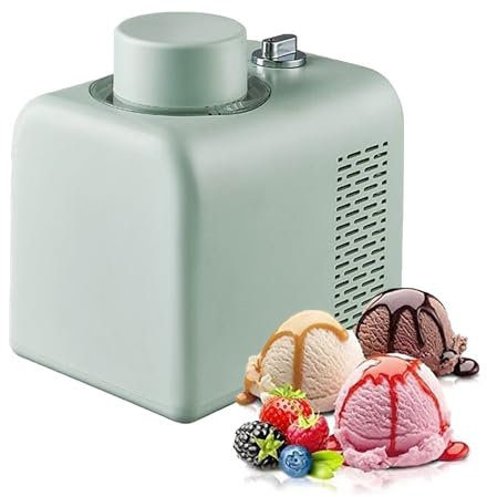 PPLDABNK Macchina per Gelato, Macchina per Gelato Soft A 4 modalità, Macchina Portatile per Dessert da 500 Ml con Mantenimento del Freddo in 8 Ore, Pala Rimovibile,Light Green