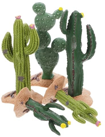 Zerodeko 5Pièces Cactus Miniature pour Décoration de Table de Sable DIY Accessoire Paysage Artificiel Modèles Réalistes pour Aménagement Intérieur