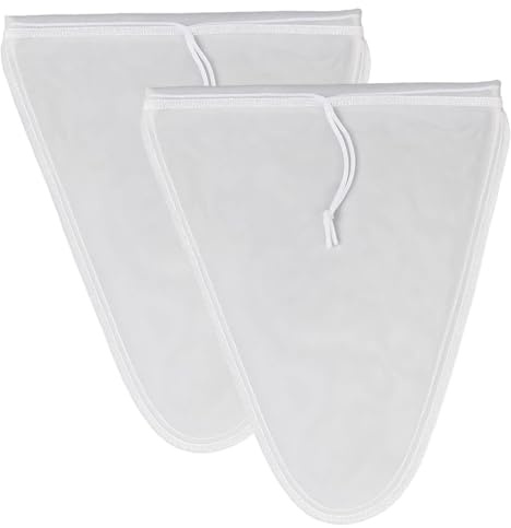 YTLSDHF Muslin Cloths for Cooking, 2 Pack 30x30cm, Cheese Cloths for Straining, Jelly Bag for Jam Making, Triangle V-Shaped Filter Bags