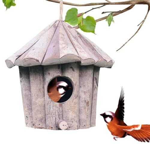 de colibrí – Refugio de Madera para de Techo, de de pájaros de jardín para Ventana, para WREN Sparrow Robin, Periquito, Bluebird al Aire Libre, Ventana, árbol, Invierno, Mujeres