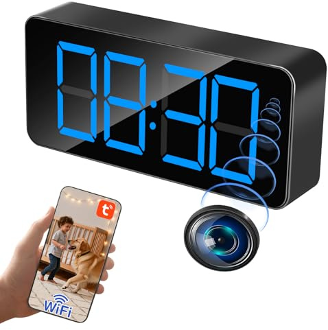 LXMIMI Telecamera Spia WiFi, 2.4G/5Ghz WiFi Telecamera Nascosta Orologio