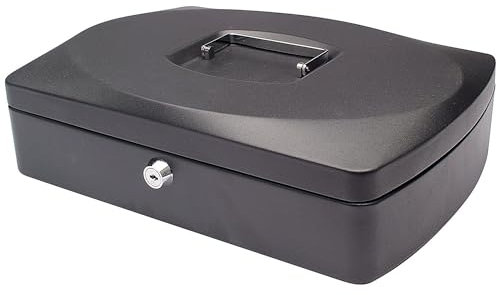 Q-Connect Cash Box 12 Inch Black