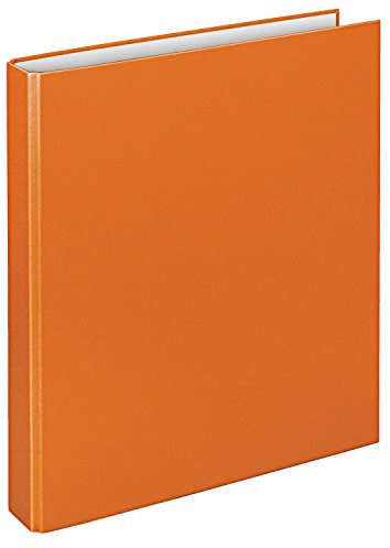 VELOFLEX 1141030 - Ringbuch Basic, DIN A4, 1 Stück, orange, Füllhöhe 25 mm, Ringordner mit 2 Ring-Mechanik, Ordner schmal
