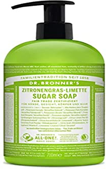 Dr. Bronner's Sugar Soap, Lemongrass/Lime - 710 ml