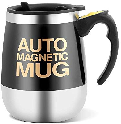 Yosoo huhushop Taza Mezcladora Magnética Acero Inoxidable Que Se Agita a Sí Mismo Tazas Mezcladoras Magnéticas Café/Té Conmovedor/Taza de Chocolate Caliente