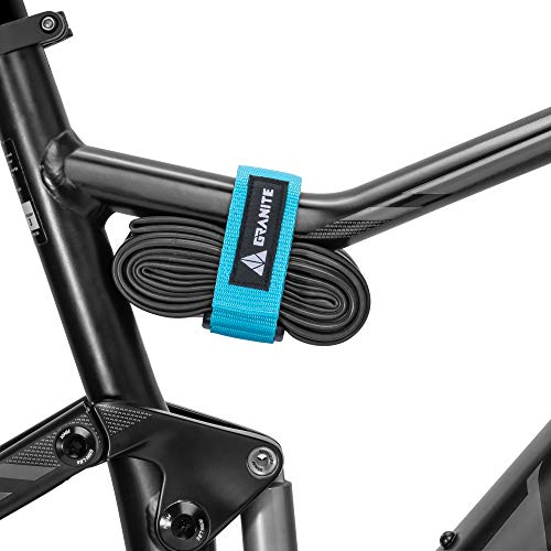 Granit Rockband MTB Rahmen Trägergurt für Schläuche und Fahrradwerkzeug-Set, Fahrrad-Aufbewahrungslösung zum Anbringen von zusätzlicher Ausrüstung an Ihrem Mountainbike und BMX-Bike (Türkis)