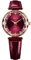 JOWISSA Bordeaux/Gold Facet Brilliant Schweizer Damenuhr J5.756.M
