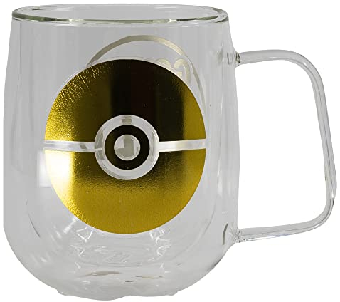 Taza de cristal de doble pared de 290 ml de Pokemon