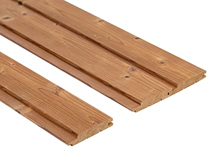 Saunainter Lot de 6 matériaux de construction pour sauna et intérieur en épicéa thermique 15 x 90 mm 2400 mm