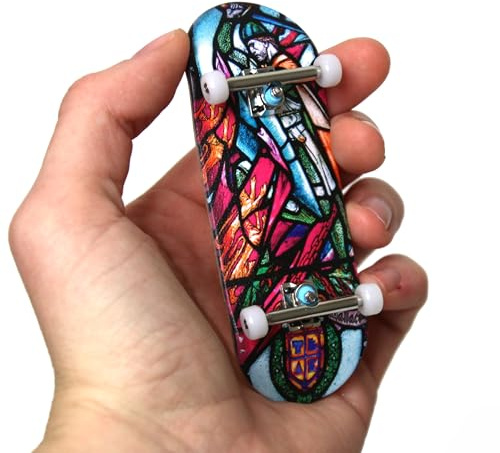 Teak Tuning Heat Transfer Graphic 34mm Fingerboard Complete - Wallace Stained Glass Edition