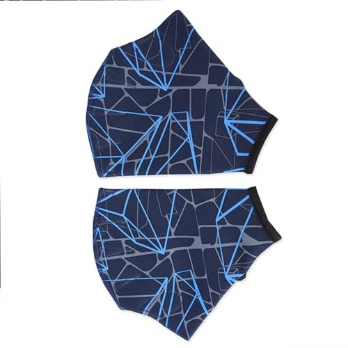 Aletas de mano de natación, guantes de natación de rana, guantes de agua para natación, guantes de natación con diseño de media corte, guantes de natación unisex, aletas de malla para adultos y niños