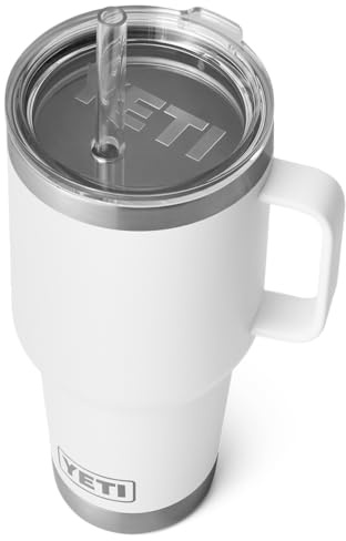 YETI Rambler Trinkbecher Mit Trinkhalmdeckel, White, 35 oz (1 l)